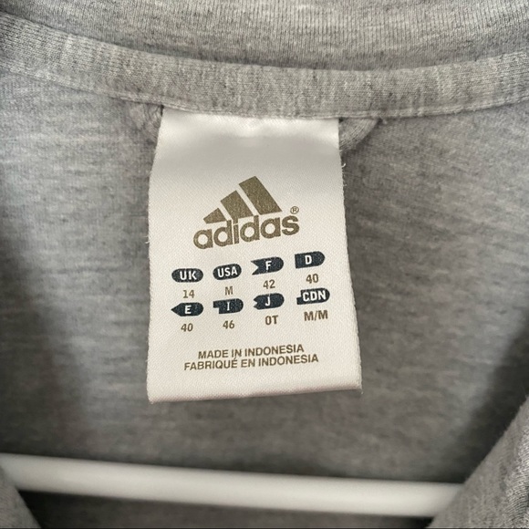 Adidas Gray Zip Up Sweatshirt - Picture 3 of 8